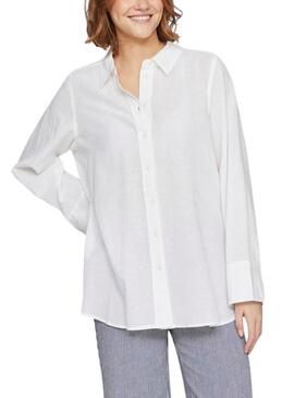 Camisa Vila Linaja Blanco Para Mujer
