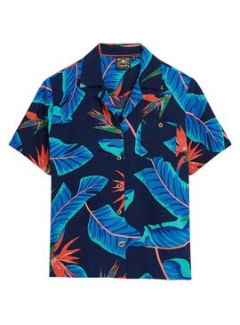 Camisa Superdry Beach Azul Para Mujer