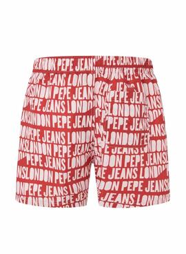 Bañador Pepe Jeans AO Logo Rojo Para Hombre