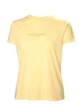Camiseta Helly Hansen Allure Amarillo Para Mujer
