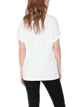 Camiseta Only Moster Blanca Para Mujer