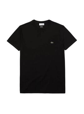 Camiseta Lacoste TH6709 Negro Para Hombre
