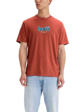Camiseta Levis Holiday Naranja para Hombre