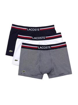 Pack 3 Calzoncillos Lacoste Boxer Iconic Marino