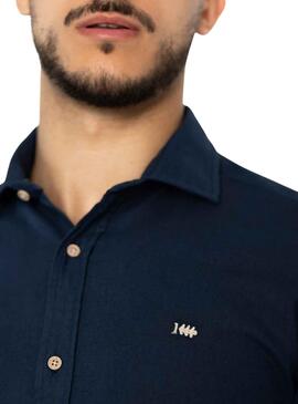 Camisa Klout Lino Azul Marino para Hombre