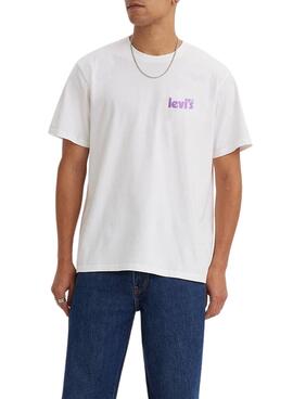 Camiseta Levis Relaxed Fit Brand Blanco Hombre
