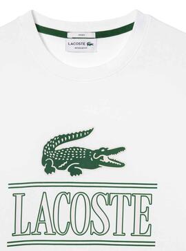 Camiseta Lacoste Runs Large Blanco Hombre y Mujer
