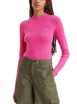 Jersey Levis Crew Rib Sweater Rosa para Mujer