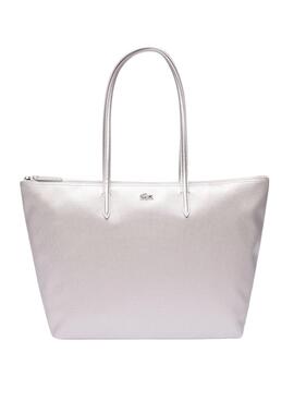 Bolso Lacoste Shopping Bag Blanco Para Mujer