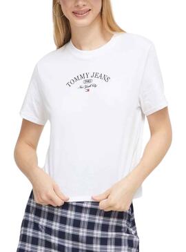 Camiseta Tommy Jeans Lux Athletic Blanco Mujer