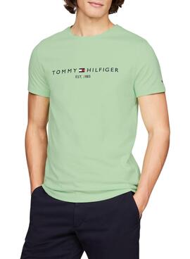 Camiseta Tommy Hilfiger Mint Logo Para Hombre