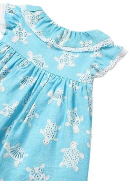 Vestido Mayoral Estampado Capri Azul Para Bebé