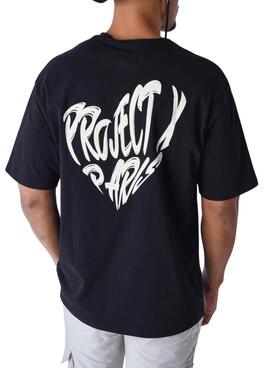 Camiseta Proyect x Paris Love Negro Para Hombre
