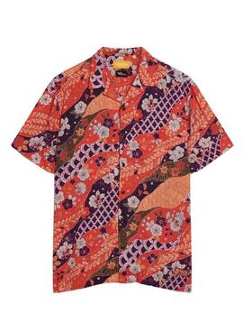 Camisa Superdry Resort  Naranja Para Hombre