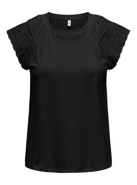 Camiseta Only Xiana Negro Para Mujer