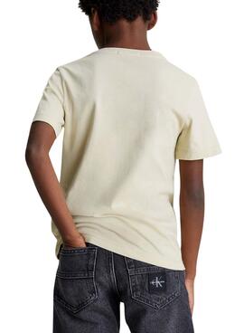 Camiseta Calvin Klein Monogram Verde para Niño