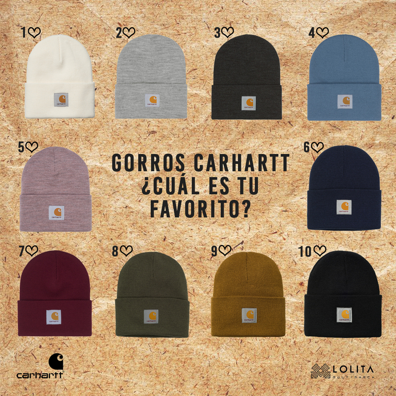 Todos los modelos y colores de Gorros Carhartt