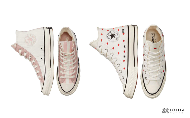 Zapatillas Converse Chuck 70, Striped Terry Cloth y Embroidered Lips