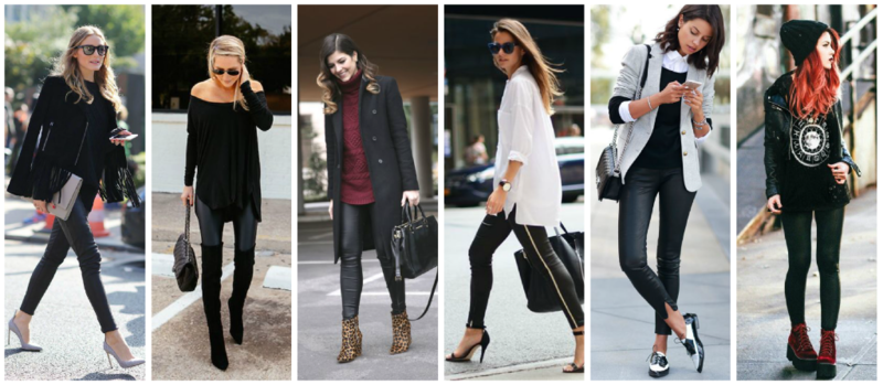 El sencillo gesto de estilo que las expertas en moda practican cuando  llevan leggings negros