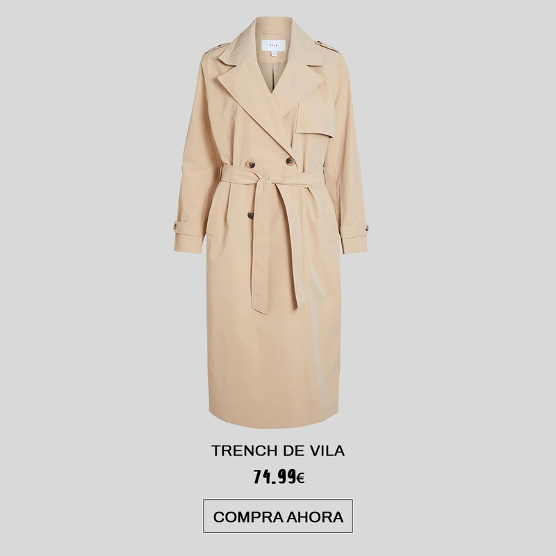Trench beige para mujer
