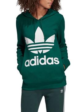 Sudadera Adidas Trefoil Hoodie Verde Mujer