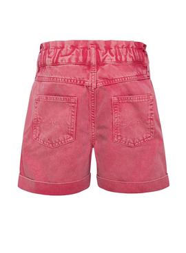 Short Pepe Jeans Gigi Paperbag Rojo para Niña