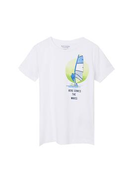 Camiseta Mayoral Windsurf Blanco Para Niño