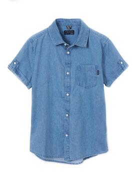 Camisa Mayoral Denim Azul Para Niño