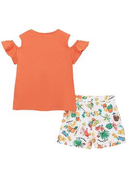 Conjunto Mayoral Hawai Naranja Para Niña