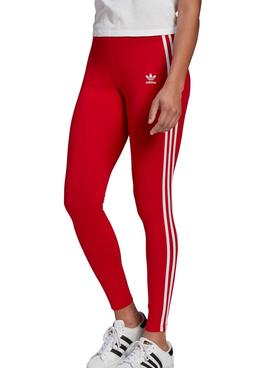 Mallas Adidas Adicolor Classics 3Bandas Rojo Mujer