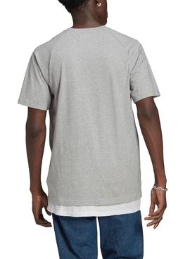 Camiseta Adidas Tricol Tee Gris Para Hombre
