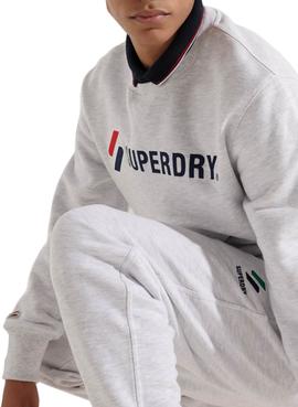 Sudadera Superdry Sportstyle Gris Para Hombre