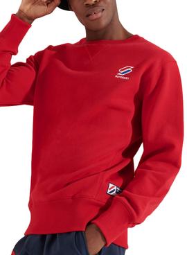 Sudadera Superdry Sportstyle Crew Rojo Para Hombre