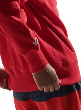 Sudadera Superdry Sportstyle Crew Rojo Para Hombre