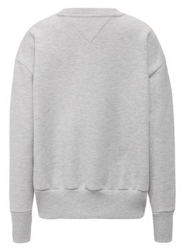 Sudadera Tommy Jeans Collegiate Gris Mujer