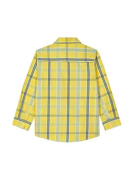 Camisa Mayoral Cuadro Amarillo Para Niño