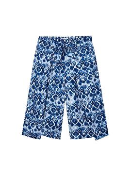 Pantalón Mayoral Culotte Estampado Azul Para Niña