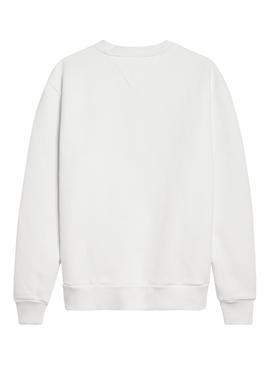 Sudadera Tommy Jeans Collegiate Blanco Mujer