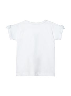 Camiseta Mayoral Gráfica Ecofriends Blanco Niña