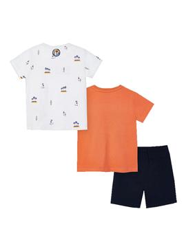 Conjunto Mayoral 2 Camisetas Naranja Para Niño
