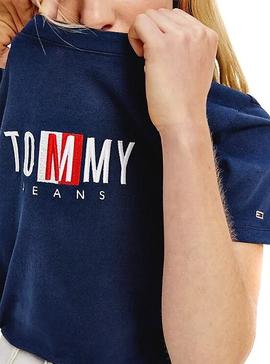 Camiseta Tommy Jeans Timeless Azul Marino Mujer
