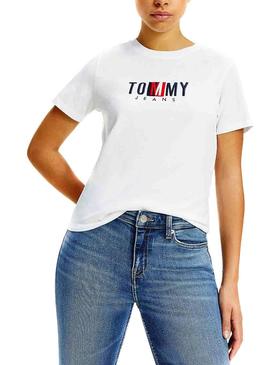 Camiseta Tommy Jeans Timeless Blanco para Mujer
