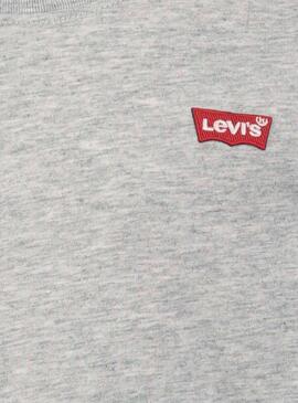 Camiseta Levis Batwing Chesthit Gris Para Niño
