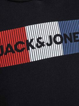 Sudadera Jack And Jones Ecorp Logo Negro Niño