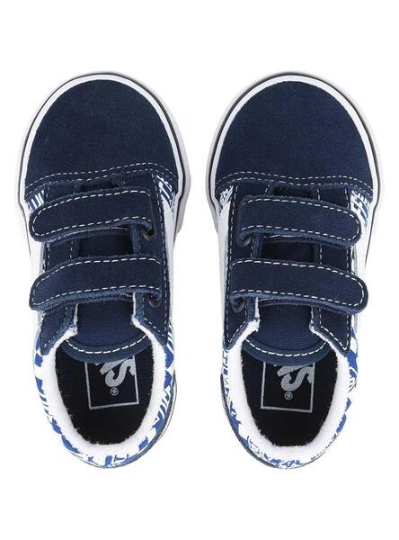 Zapatillas Vans Old Skool V Azul Para Niño Y Niña
