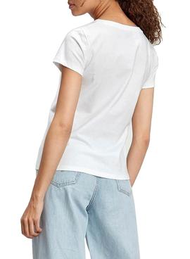 Camiseta Levis Perfect V Neck Blanco Para Mujer