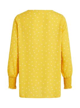Camisa Vila Vidotties Amarillo Para Mujer