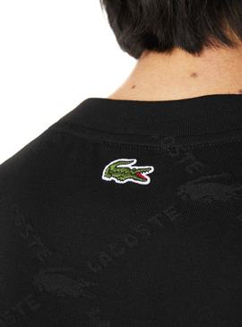 Camiseta Lacoste Live Monogram Negro para Hombre