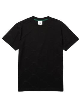 Camiseta Lacoste Live Monogram Negro para Hombre