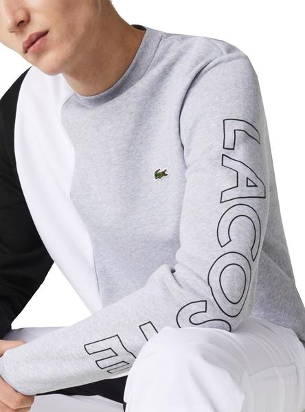 Sudadera Lacoste Color Block Gris para Hombre